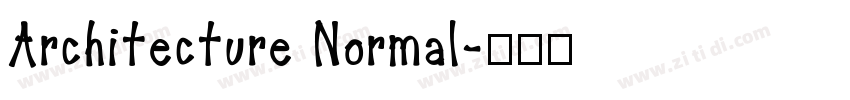 Architecture Normal字体转换